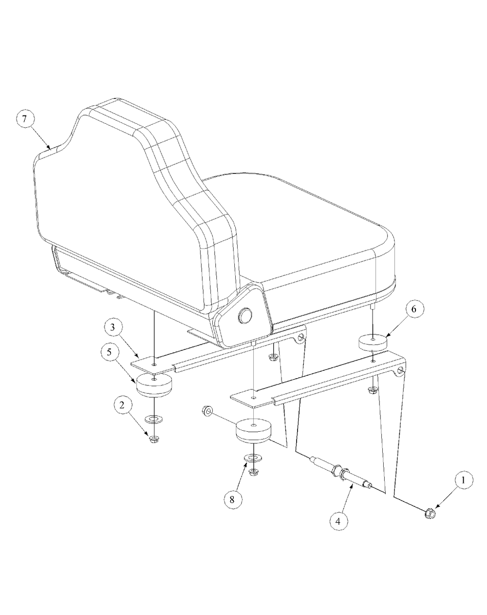 Seat Assembly Diagram and Parts List for M48-KWS 53AB5D4M150-17-HP Cub Cadet Lawn Tractor
